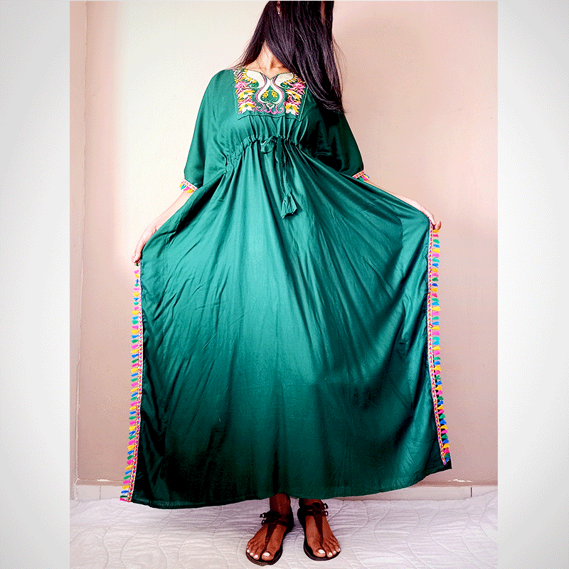 Robe Kaftan brodeé maxi