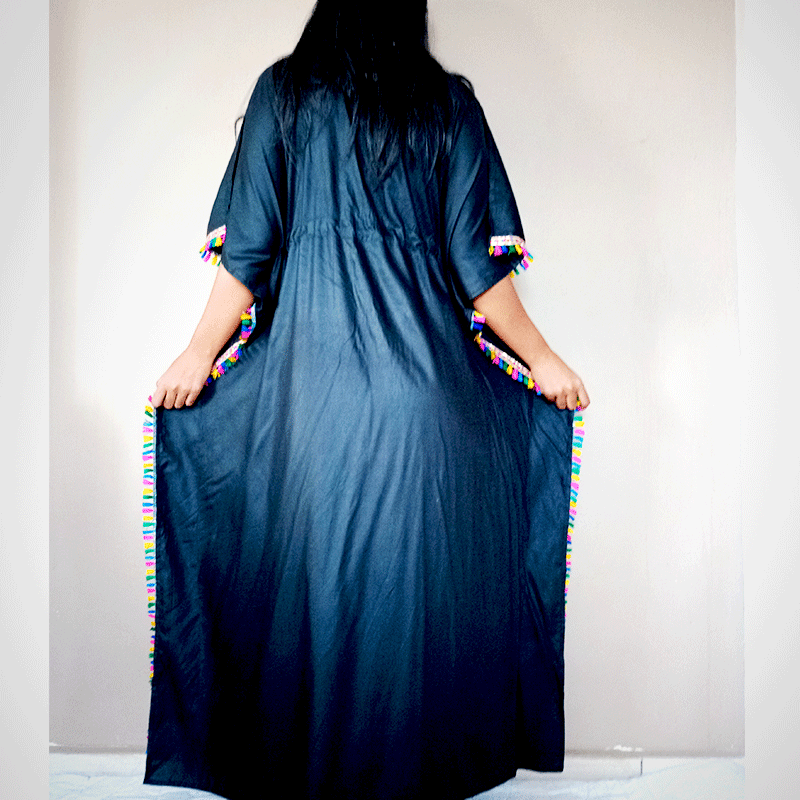 Robe Kaftan brodeé maxi