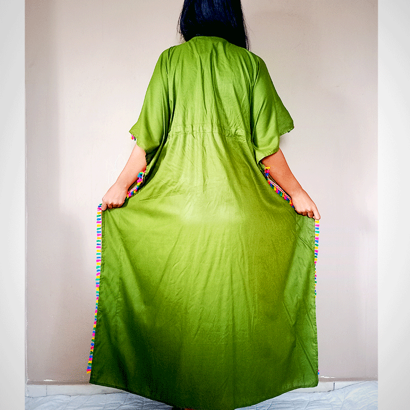 Robe Kaftan brodeé maxi