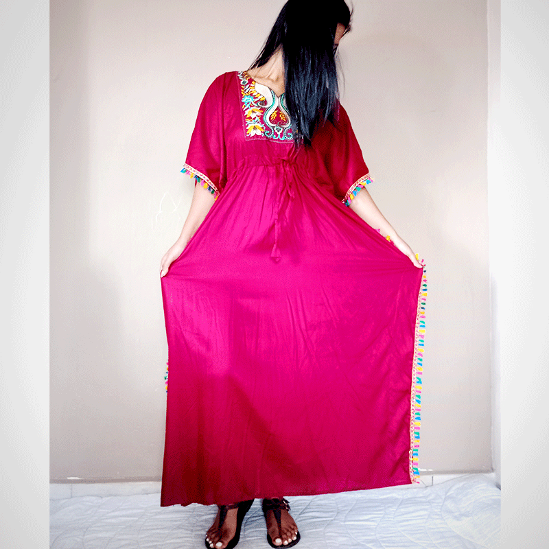 Robe Kaftan brodeé maxi