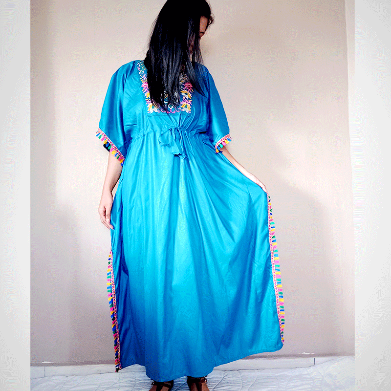 Robe Kaftan brodeé maxi