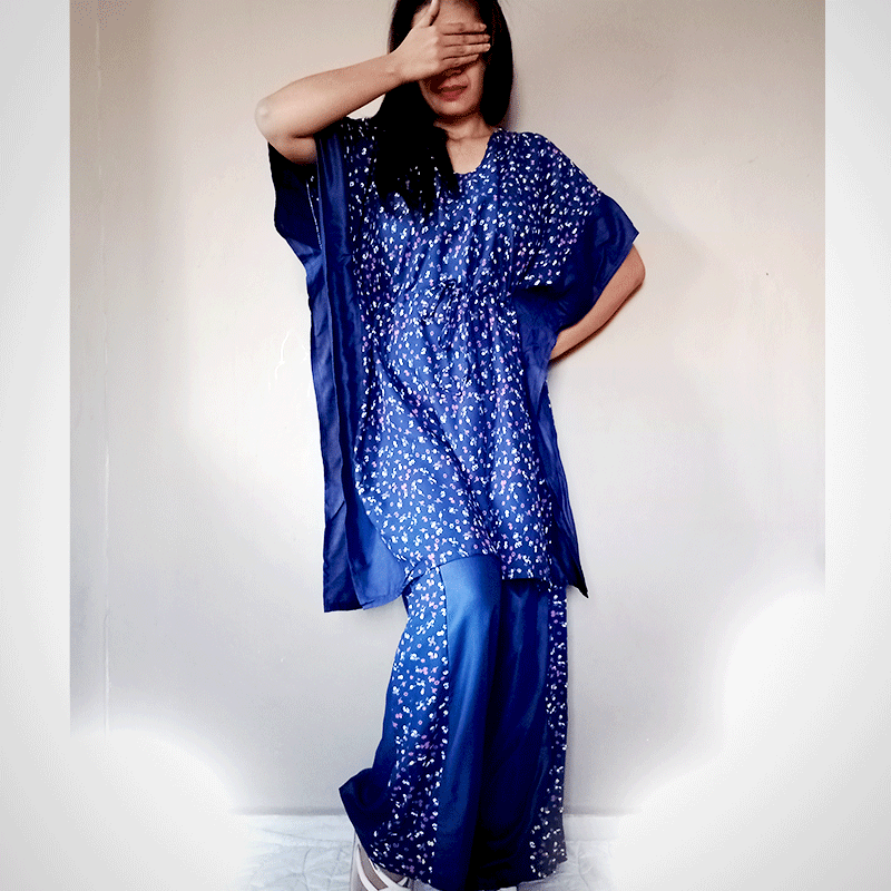 Ensemble tunique et pantalon kaftan indien