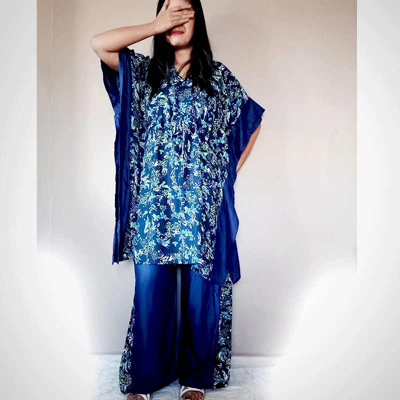 Ensemble tunique et pantalon kaftan indien