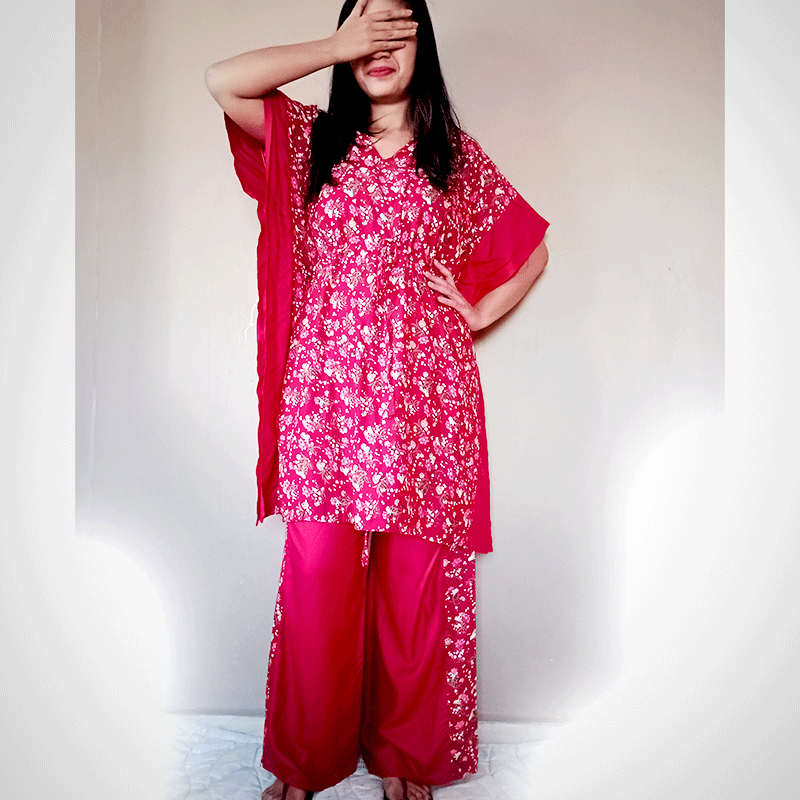 Ensemble tunique et pantalon kaftan indien