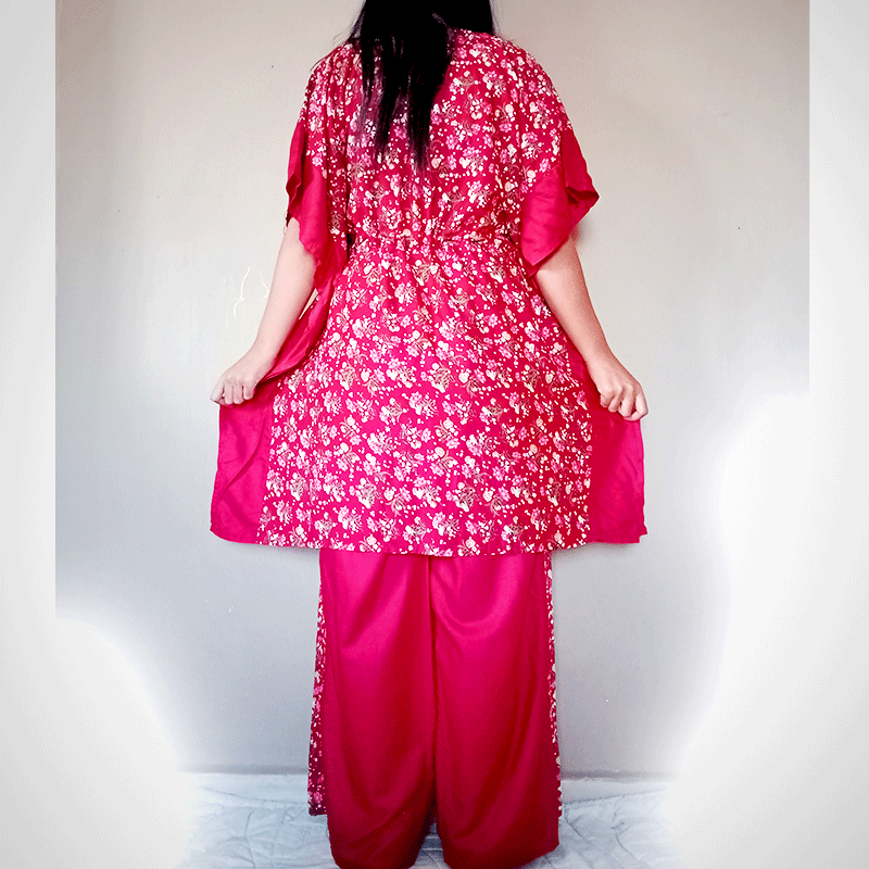 Ensemble tunique et pantalon kaftan indien