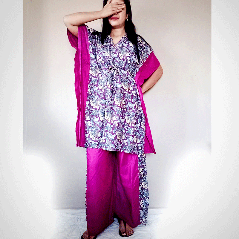 Ensemble tunique et pantalon kaftan indien