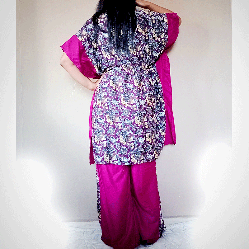 Ensemble tunique et pantalon kaftan indien