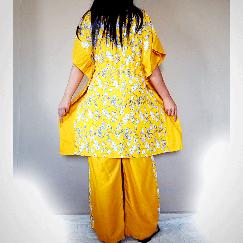 Ensemble tunique et pantalon kaftan indien