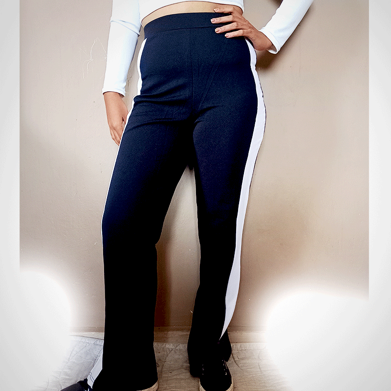 Pantalon jogging noir et blanc