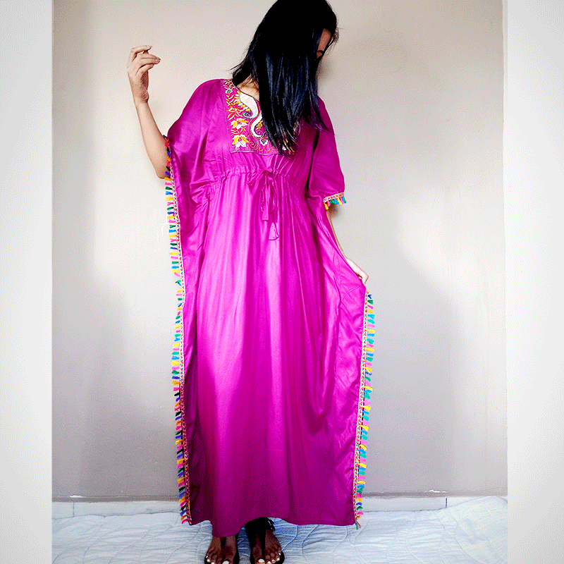 Robe Kaftan brodeé maxi