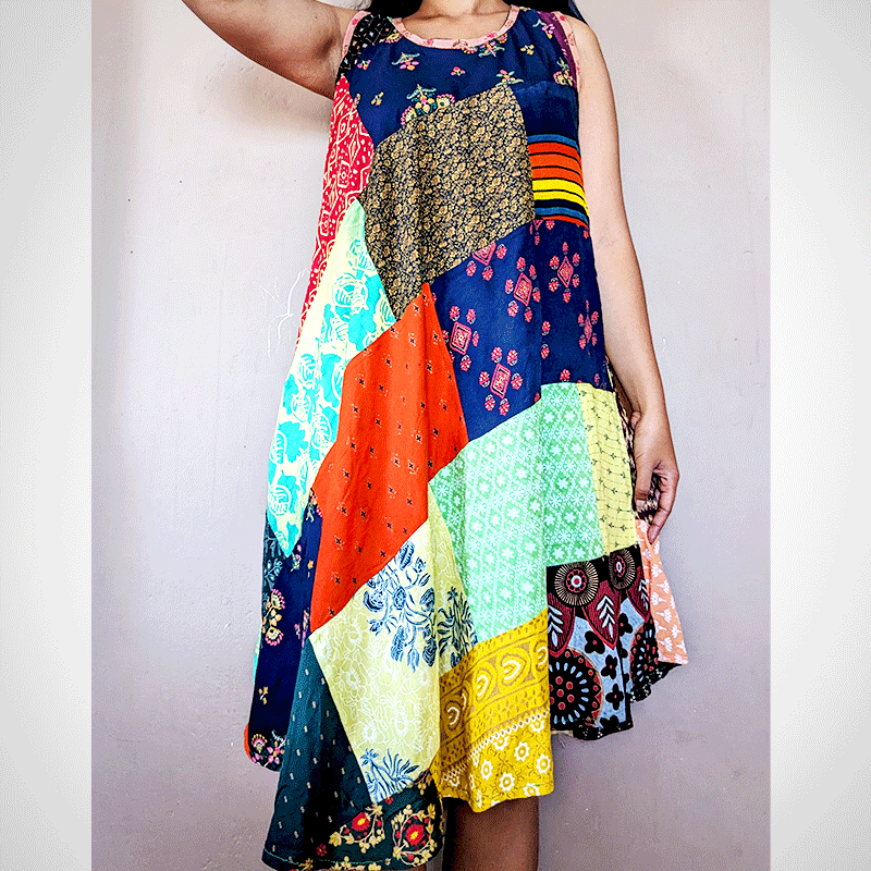 Robe Patchwork bemiray plage indienne