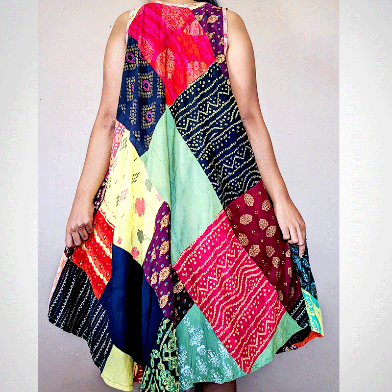 Robe Patchwork bemiray plage indienne