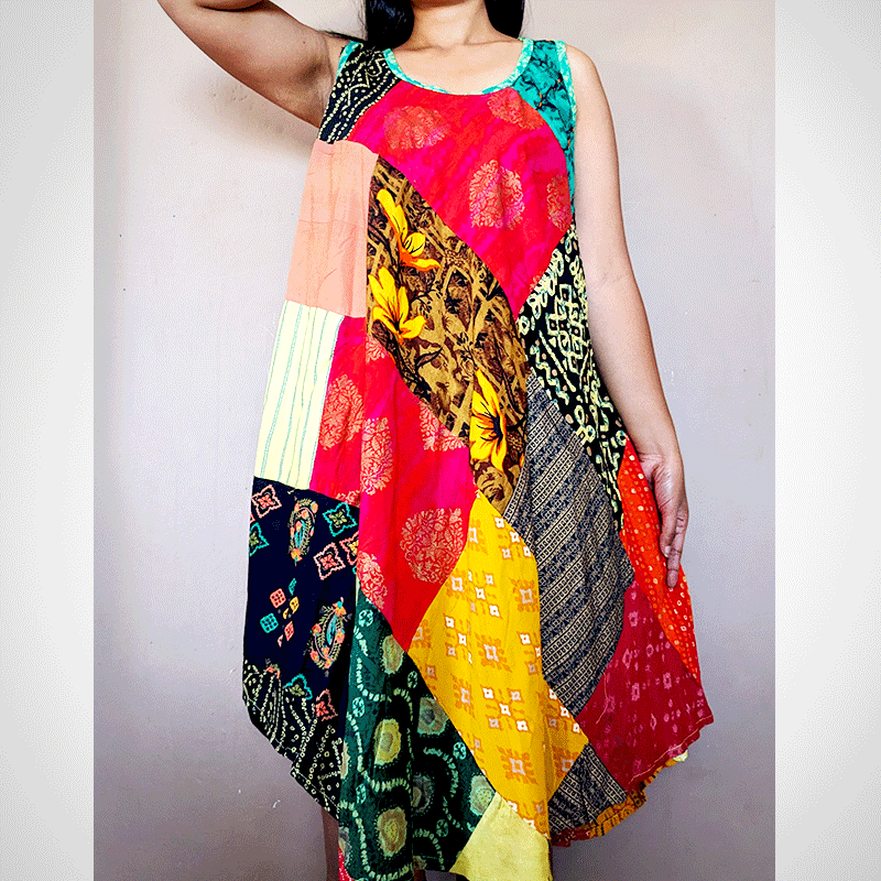 Robe Patchwork bemiray plage indienne