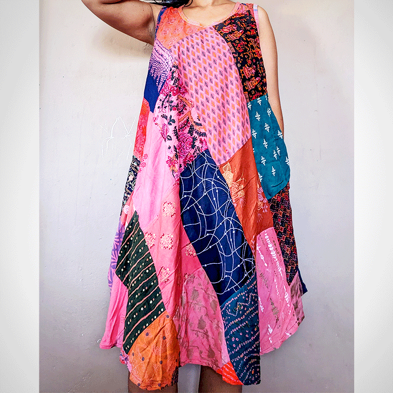 Robe Patchwork bemiray plage indienne