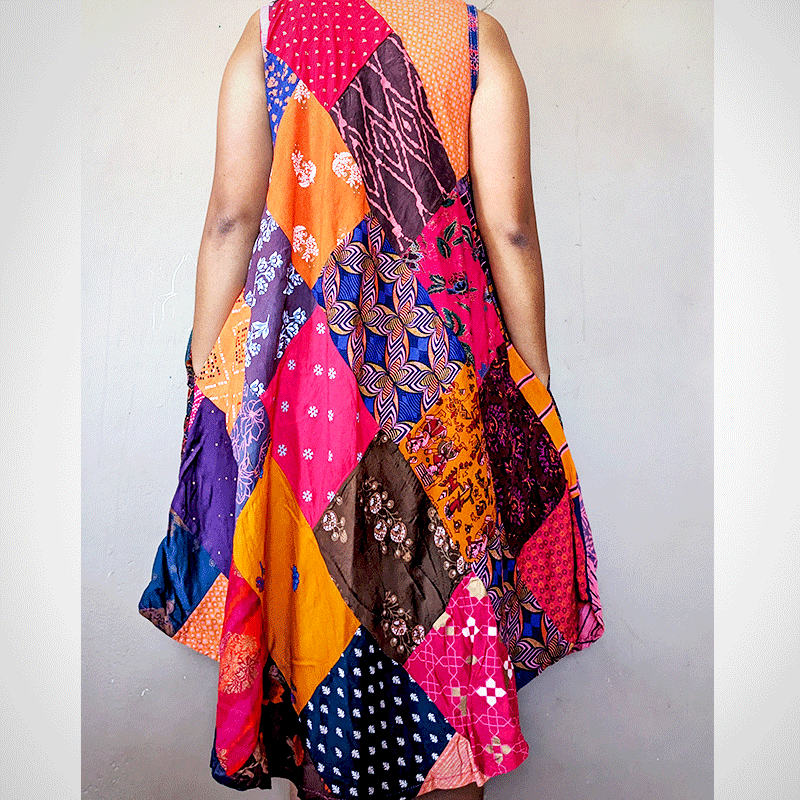 Robe Patchwork bemiray plage indienne