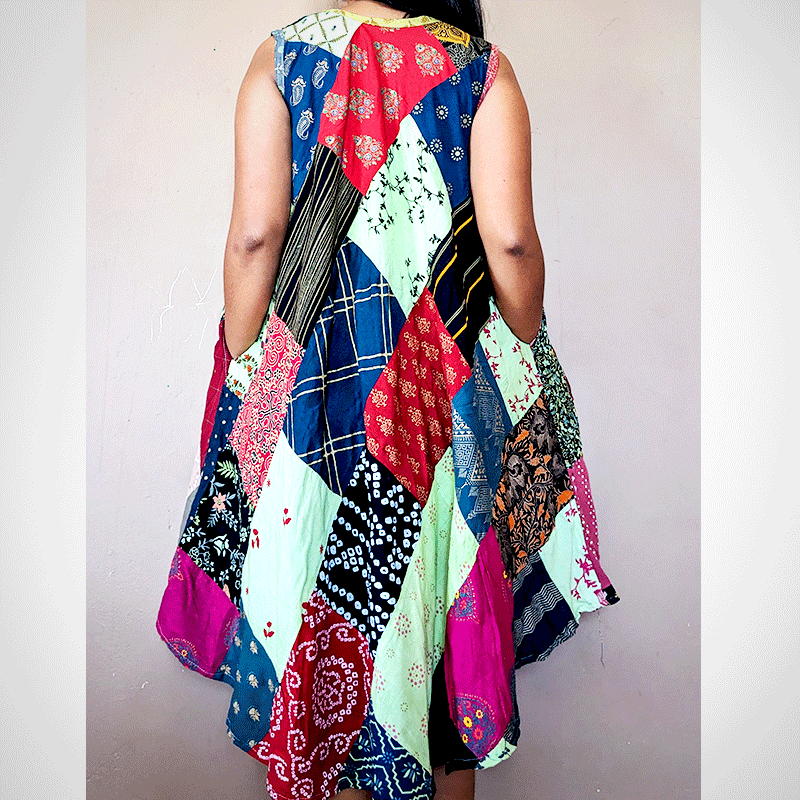 Robe Patchwork bemiray plage indienne