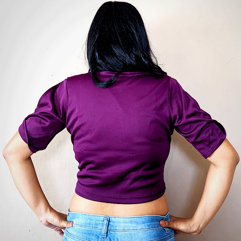 Crop top aubergine